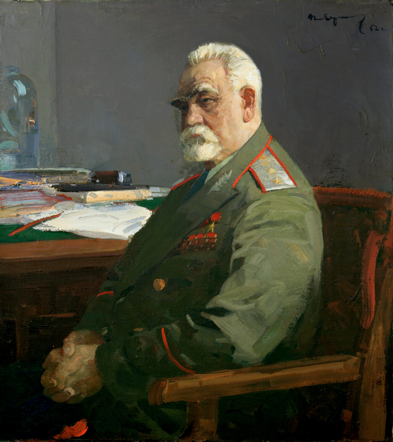 Portrait of E. N. Pavlovski, 1959, Oil on canvas, 100×90cm