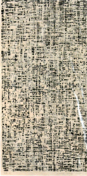 Chung Sang Hwa, Untitled, 1989, Woodcut on Hanji, 51.5x25cm