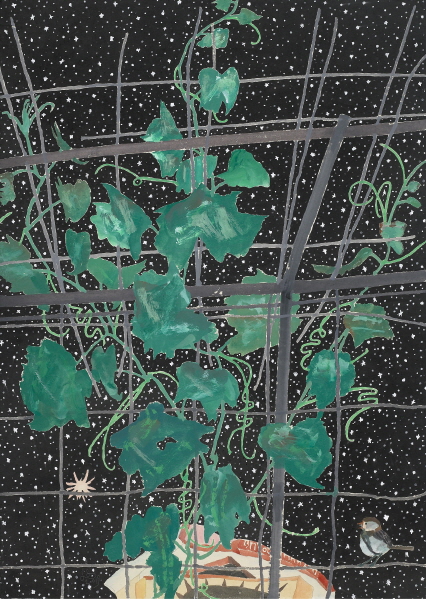 I Will Show You the Stars – Ivy 2, 2019, Ink, color pigment on Jangji, 108x76cm