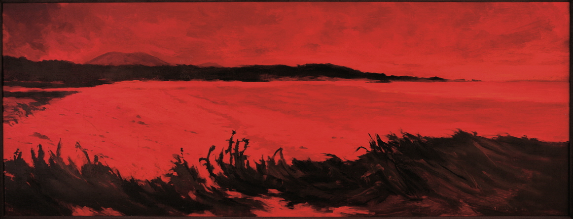 Red Sea, 1991, Acrylic on canvas, 97x250cm