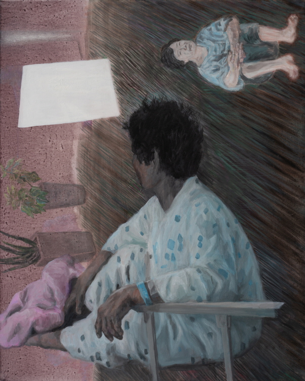 A Month Later, 2018, Acrylic, oil on canvas, 100x80.3cm