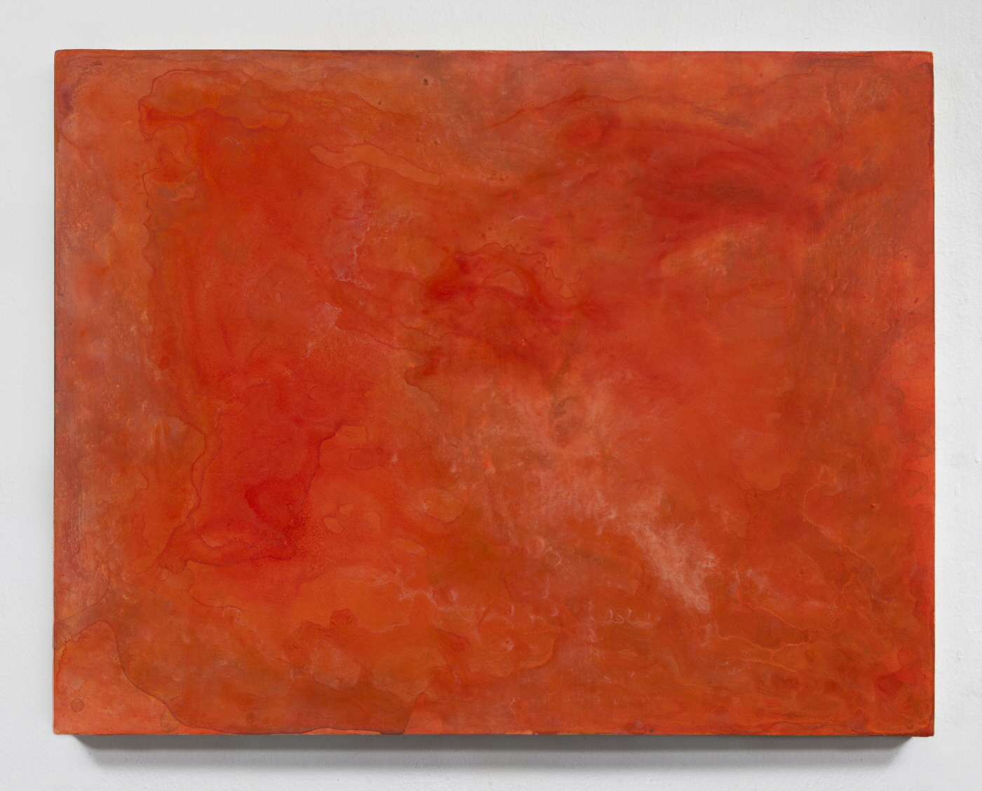 임상빈, 붉은 계열 남은 물감, 물, 그리고 5년, 2011-2016, acrylic on canvas, 41.4x52.8cm