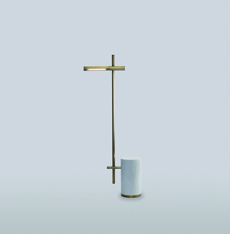 Sprig_floor lamp, 2016, Bronze, Bianco lasa, 59.5x22x150cm, Manufactured by PROMEMORIA, Photo by Daniele Cortese