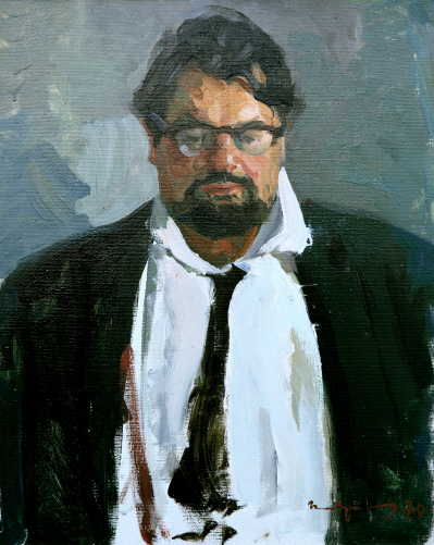 Portrait of the Artist J. N. Tulin, 1970, Oil on canvas, 50×40cm