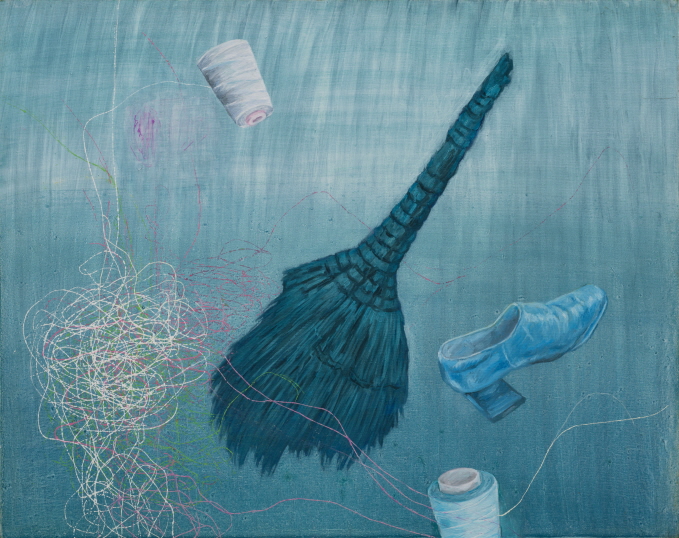 While Housecleaning, 2003, Acrylic, oil on canvas, 60.5x72.8cm