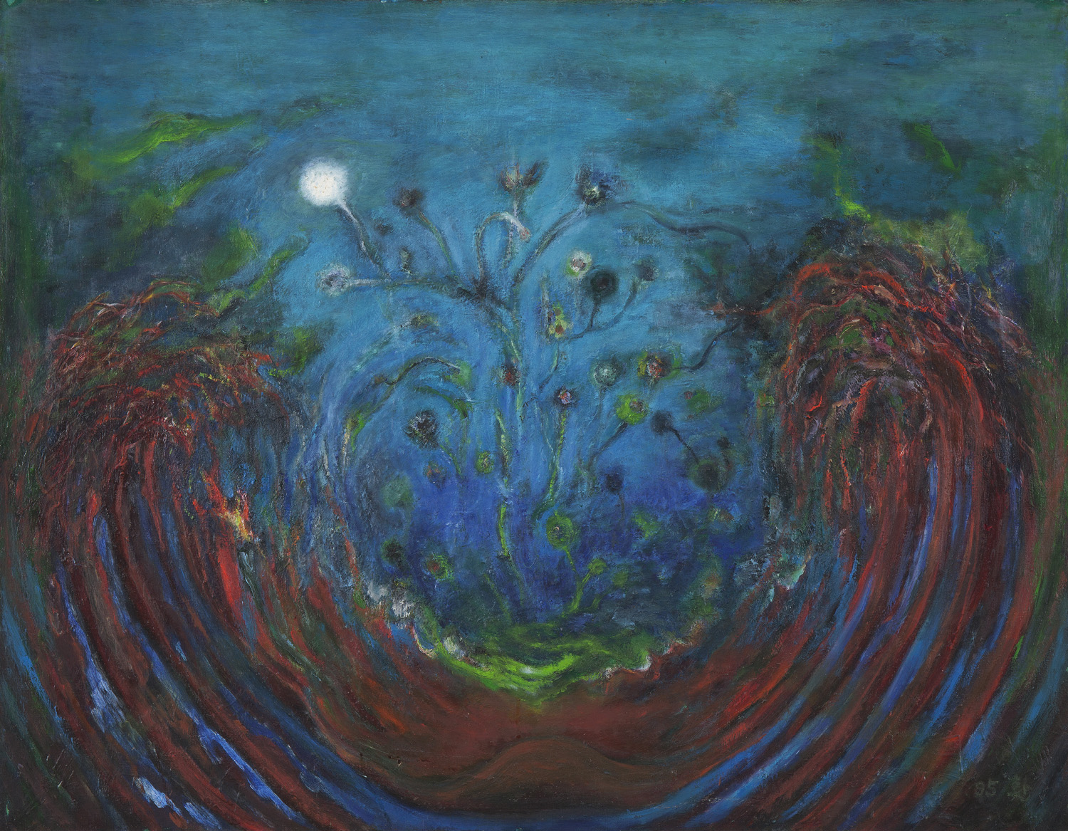 White Flower, 1994, Oil on canvas, 90.5x116.5cm