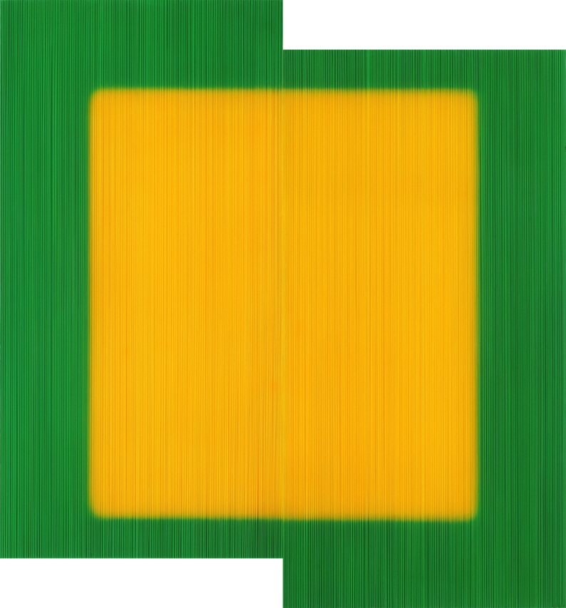 Half of It, 2017, Acrylic on epoxy resin, wooden frame, 162x176x6cm