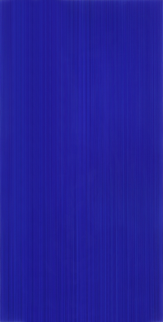 KIM Hyunsik, Who Likes Blue?, 2017, Acrylic on epoxy resin, aluminum frame, 122x62x7cm