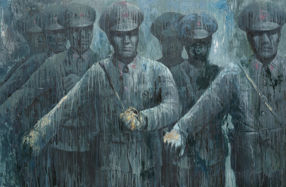 Under the Rain, 1996, Oil on canvas, 108x163cm