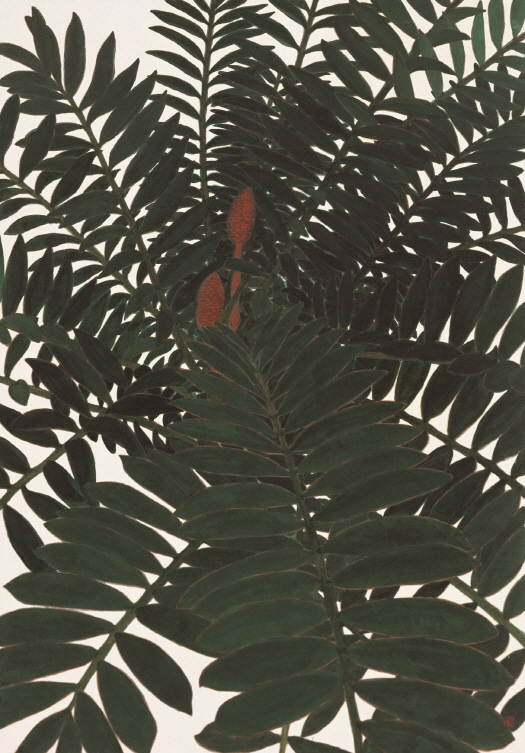 Towards, 2008, Color on Hanji, 115x63cm