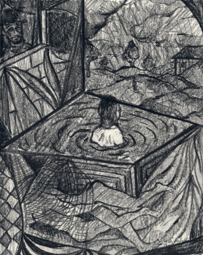 Tom Anholt, Better Left Unsaid (Study), 2018, Pencil on Paper, 20 x 15.9cm