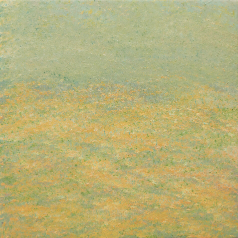 From a Distance, 2019, Ottchil(Korean lacquer), hemp cloth on wood, 20x20cm