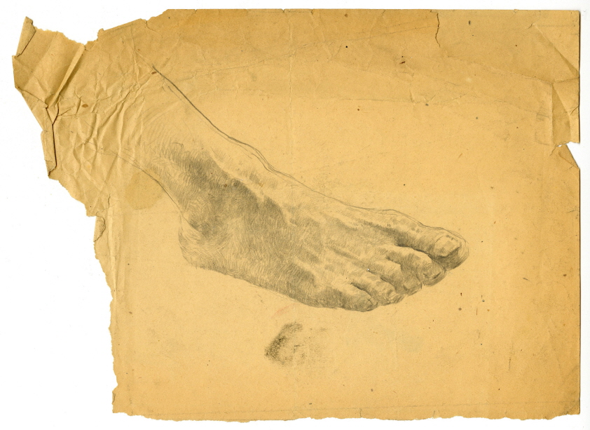 Sketch of a Foot, 1946, Pencil on paper, 20.5×27cm