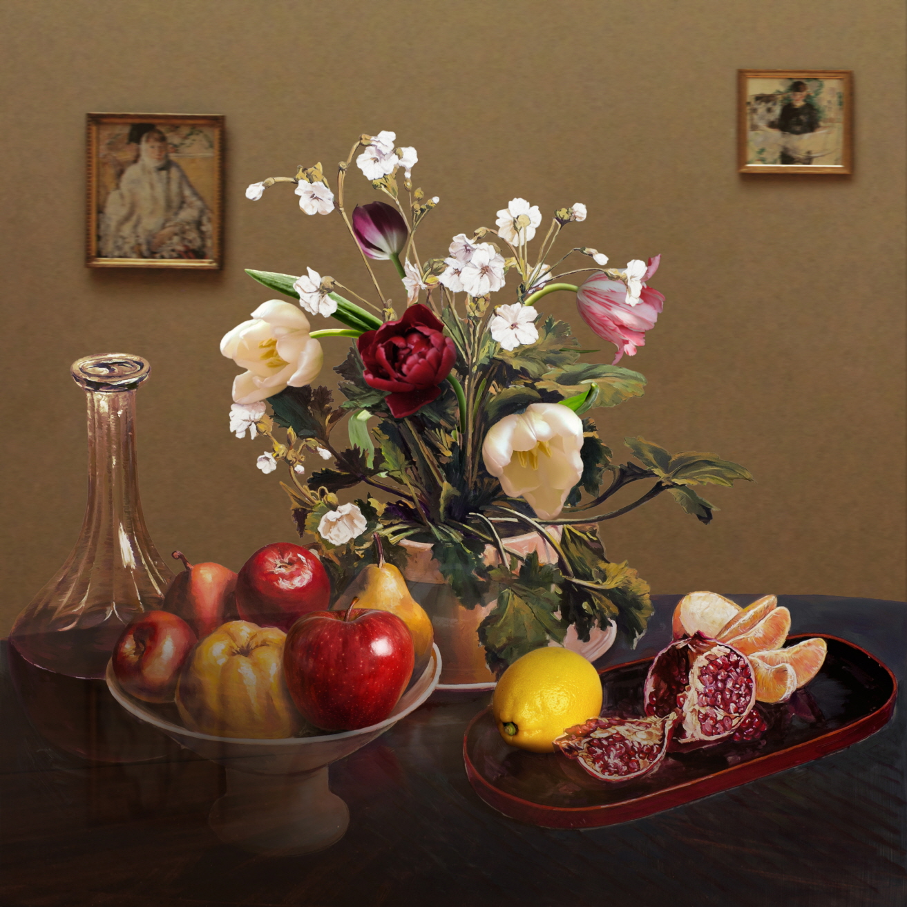 배준성, The Costume of Painter - Still Life with lemon, pomegranate 3D, 2006, Lenticular, 70x70cm