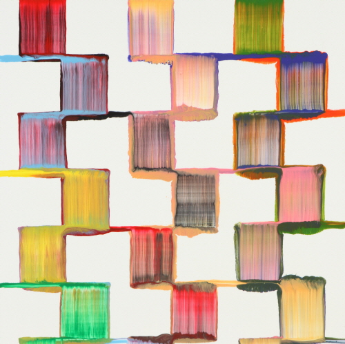 Bernard FRIZE Plico 2008 acrylic and resin on canvas 165x165cm