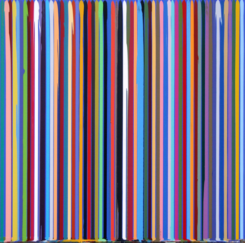 Ian DAVENPORT Poured lines: Ultramarine (Light)