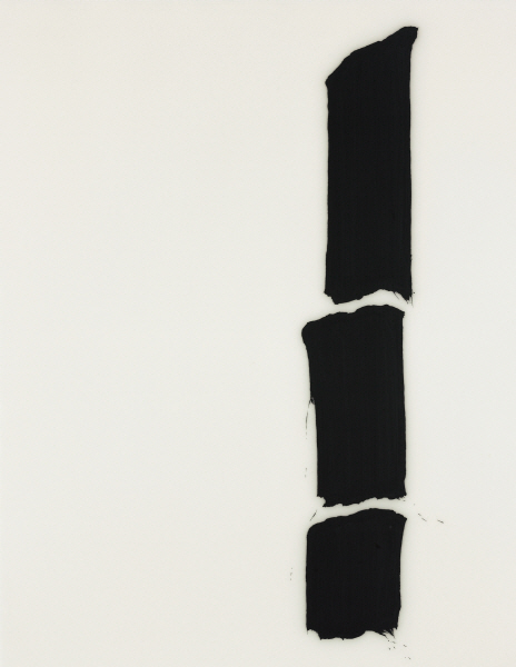 LEE Bae 23J08-3 2008 Acrylic medium, charcoal black on canvas 92x73cm