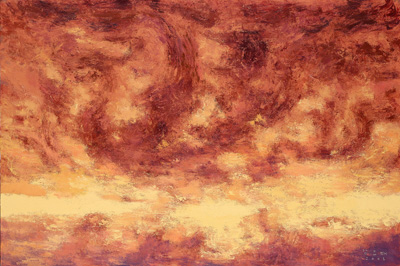 KANG Yo-bae Red Cloud 2005 Acrylic on canvas 97x193.9cm