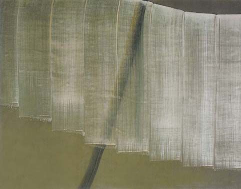 SONG Hyunsook 8 brushstrokes over 1 brushstroke Tempera on canvas