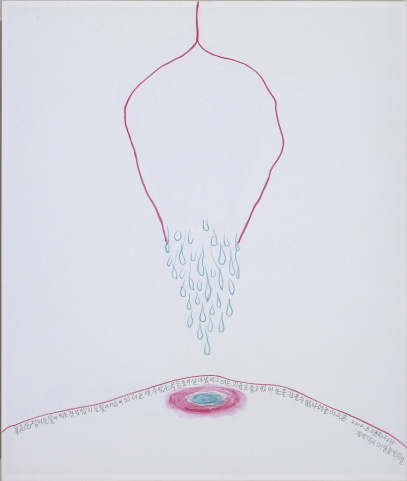 YOON Suknam KIM Mandeok-heart 2010 Color pencil on paper 42x35cm