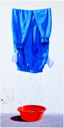 Lee Jong-gu 洗 3 2008 Acrylic on Korean Paper 180×90cm