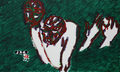 SUH Yongsun Two People 2003 Acrylic on paper 98X163cm