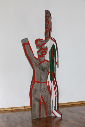 SUH Yongsun Standing People 3 2008 Acrylic on wooden panel 59x85x273cm