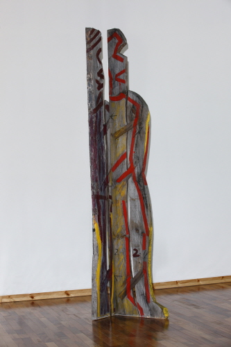 SUH Yongsun Standing People 2 2008 Acrylic on wooden panel 58x61.5x273cm