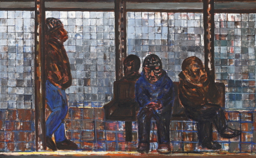 SUH Yongsun People Waiting Subway at 14th Street Station 2010 Acrylic on canvas 143.5x230.5cm