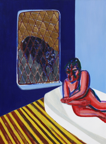 SUH Yongsun A Dog Peeking into the Room 2010 Acrylic on canvas 258.5x193.5cm