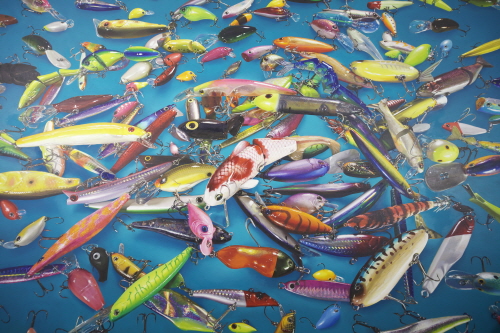 LEE Yongbaek Plastic Fish 2011 Oil on canvas 230x360cm