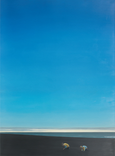 Tim EITEL Schwarzer Sand 2004 Oil on linen   261×189cm