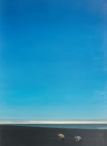 Tim EITEL Schwarzer Sand 2004 Oil on linen   261×189cm