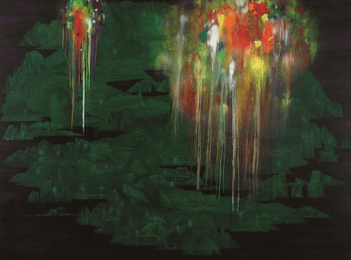 Rainbow in Green 2012  Oil on Linen  250 x 340cm