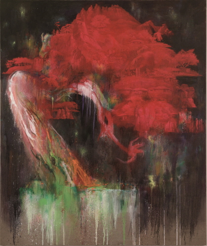 Red Tree 2012  Oil on Linen  250 x 210cm, 2012