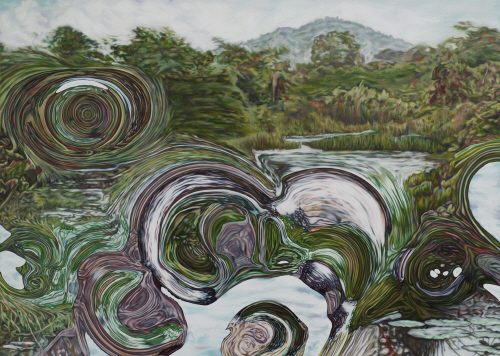 Jin Meyerson   A SINGLE JOURNEY CAN CHANGE THE COURSE OF A LIFE   2010   Oil on canvas   65 x 92 cm