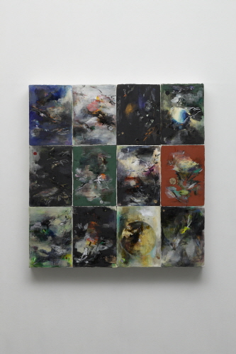 2013 Matrix #54, 2013, Oil on paper, 36x26cm(each, 12pcs)