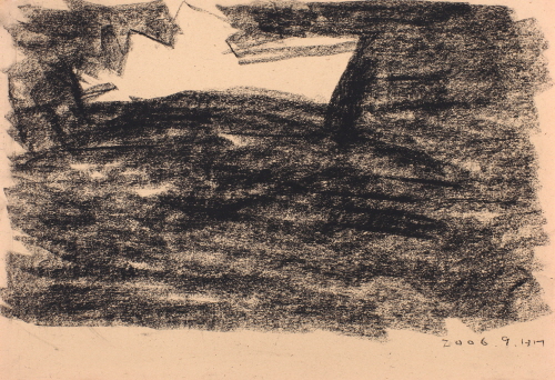 White Boat, 2006, Charcoal on paper, 24x35cm