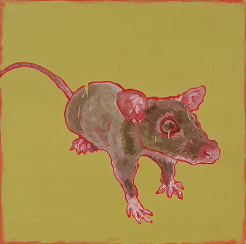 Eradication of Four Pests - Mouse, 2014, Oil on canvas, 100x100cm